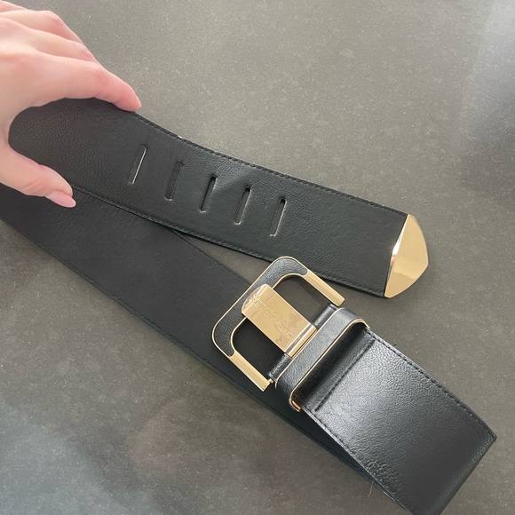 KENNETH COLE REACTION BLACK GOLD BELT S - Picture 4 of 4